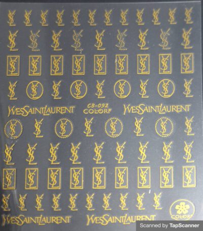 מדבקת YvesSaintLaurent-מותג CB-092