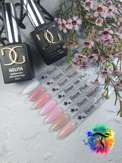 ⁦GELITA| בייס ראבר 16 מ"ל- ice pink base⁩ – תמונה ⁦2⁩