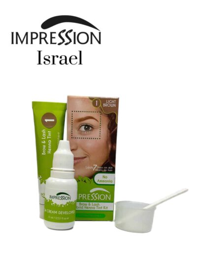 ערכת צבע חינה לגבות וריסים | חום בהיר LIGHT BROWN | מספר 1