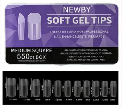 טיפס-ג'ל | מרובע | Soft gel tips