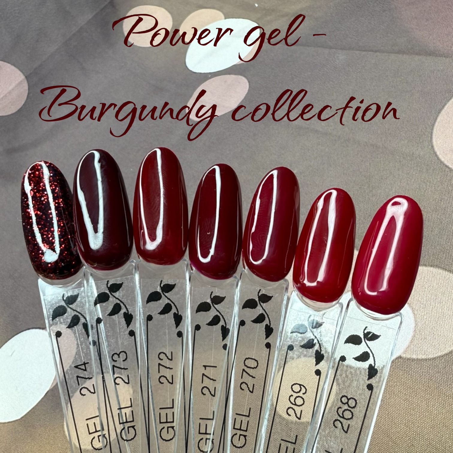 Power Gel | קולקציית Burgundy בורדו-אדום | 268-274